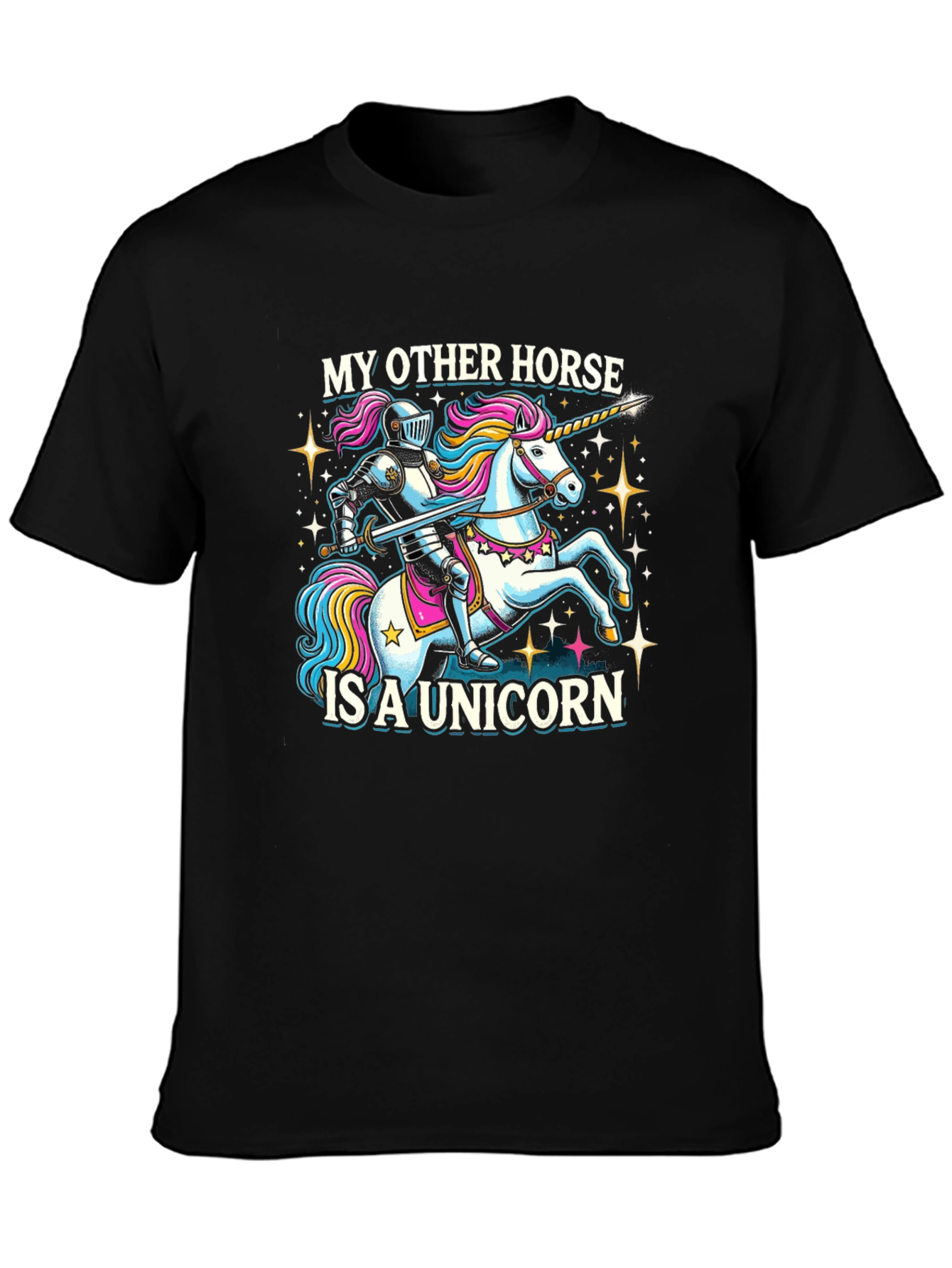 Unicorn Horse T-Shirt - Knight on Unicorn