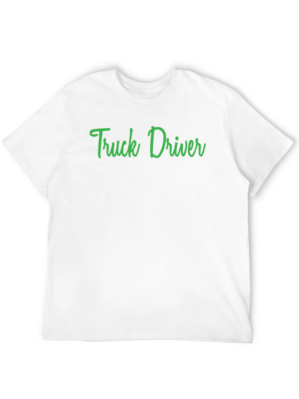 Truck Driver T-Shirt - Green Text on Black