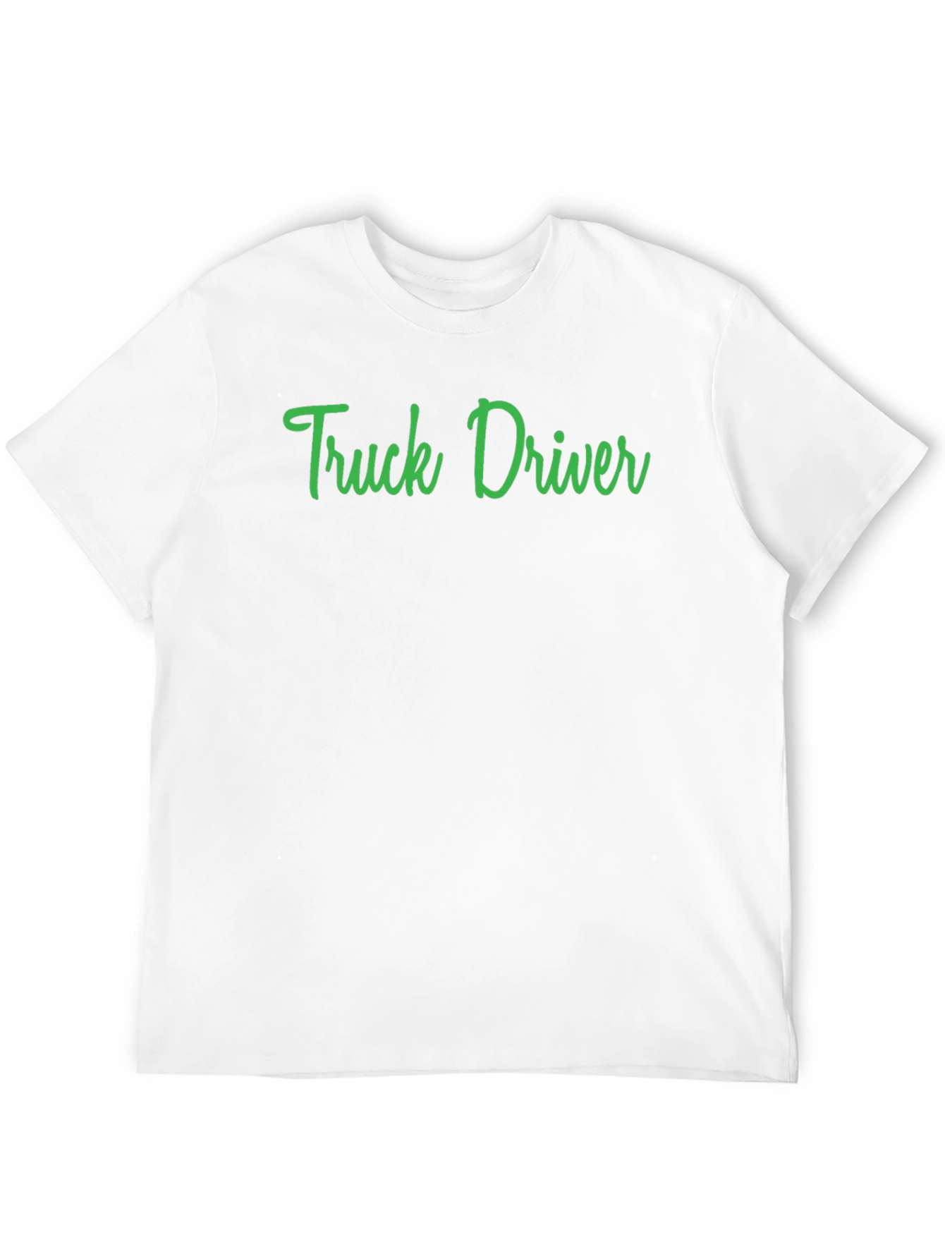 Truck Driver T-Shirt - Green Text on Black