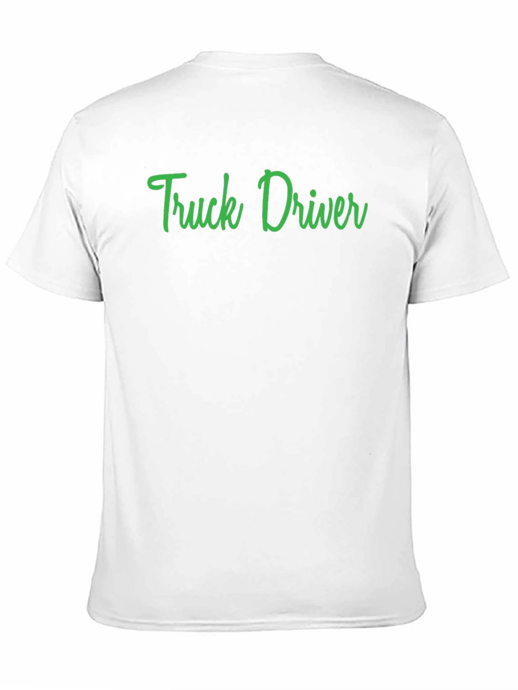 Truck Driver T-Shirt - Green Text on Black