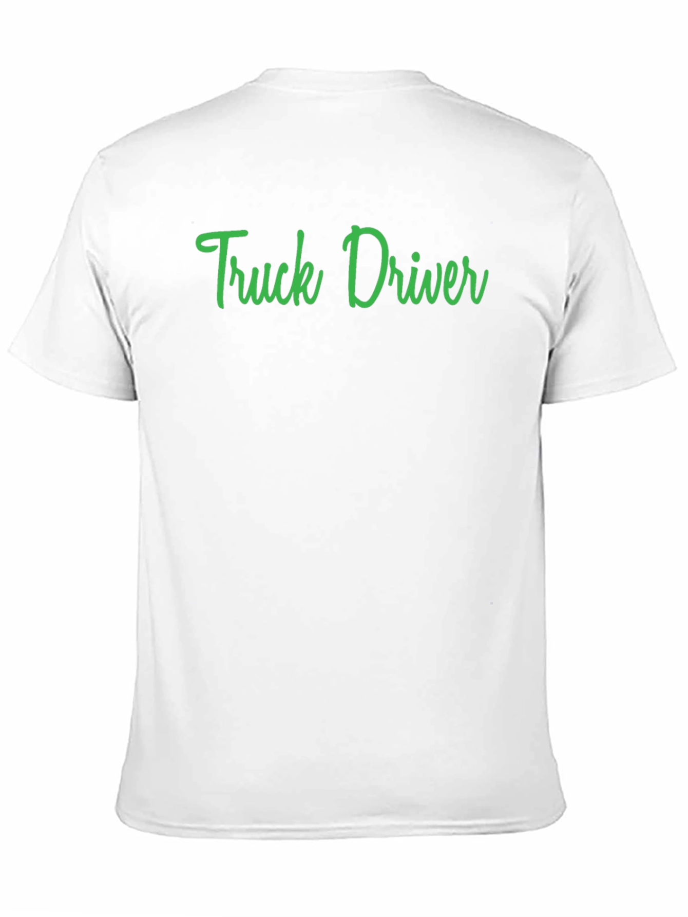 Truck Driver T-Shirt - Green Text on Black