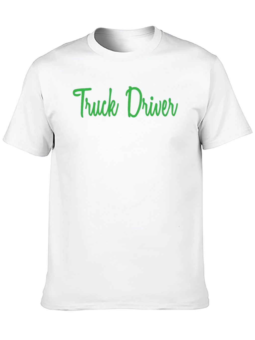 Truck Driver T-Shirt - Green Text on Black