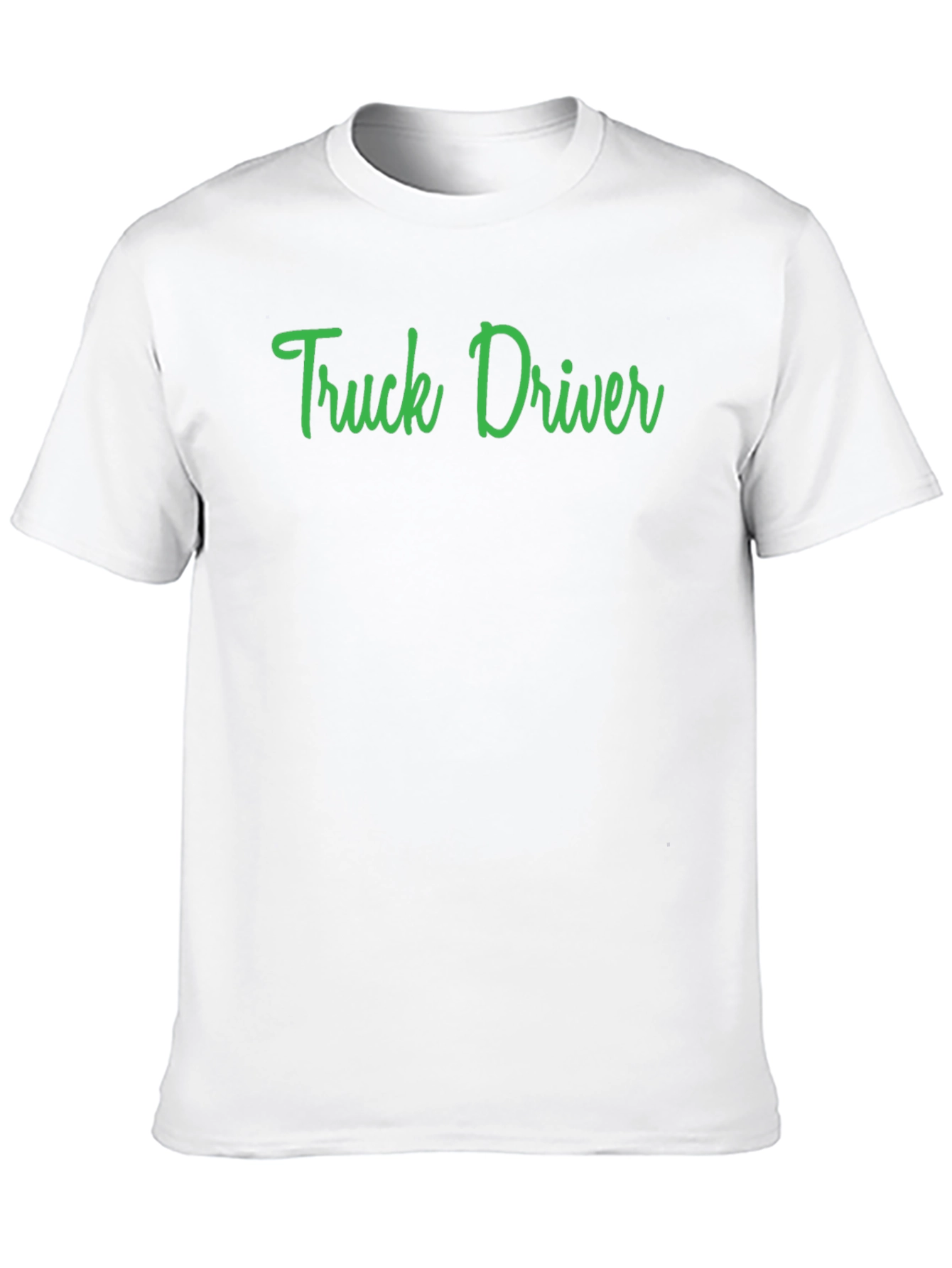 Truck Driver T-Shirt - Green Text on Black