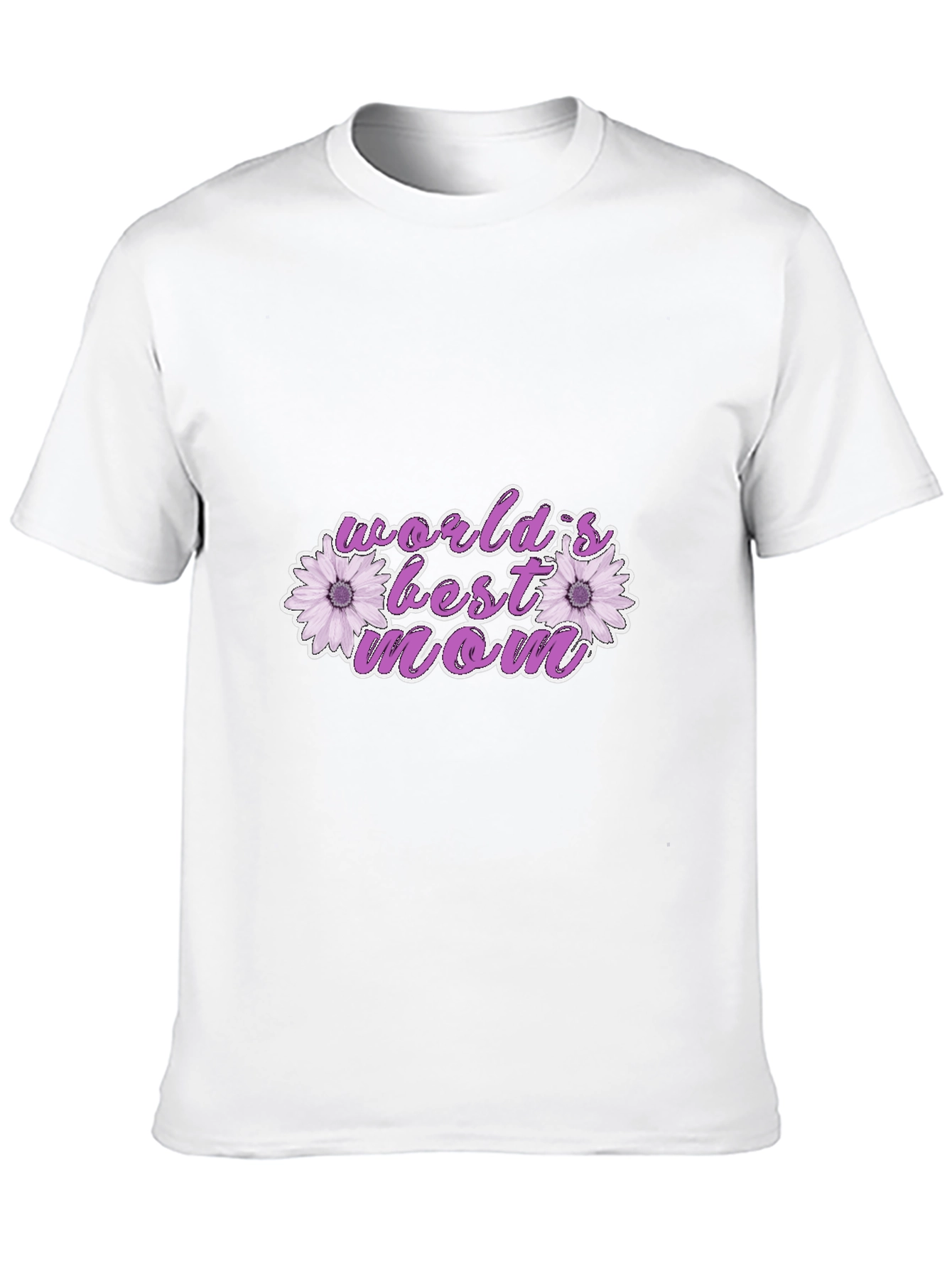 Worlds Best Mom Floral Graphic T-Shirt