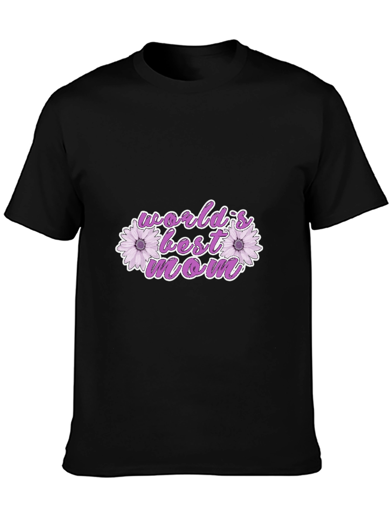 Worlds Best Mom Floral Graphic T-Shirt