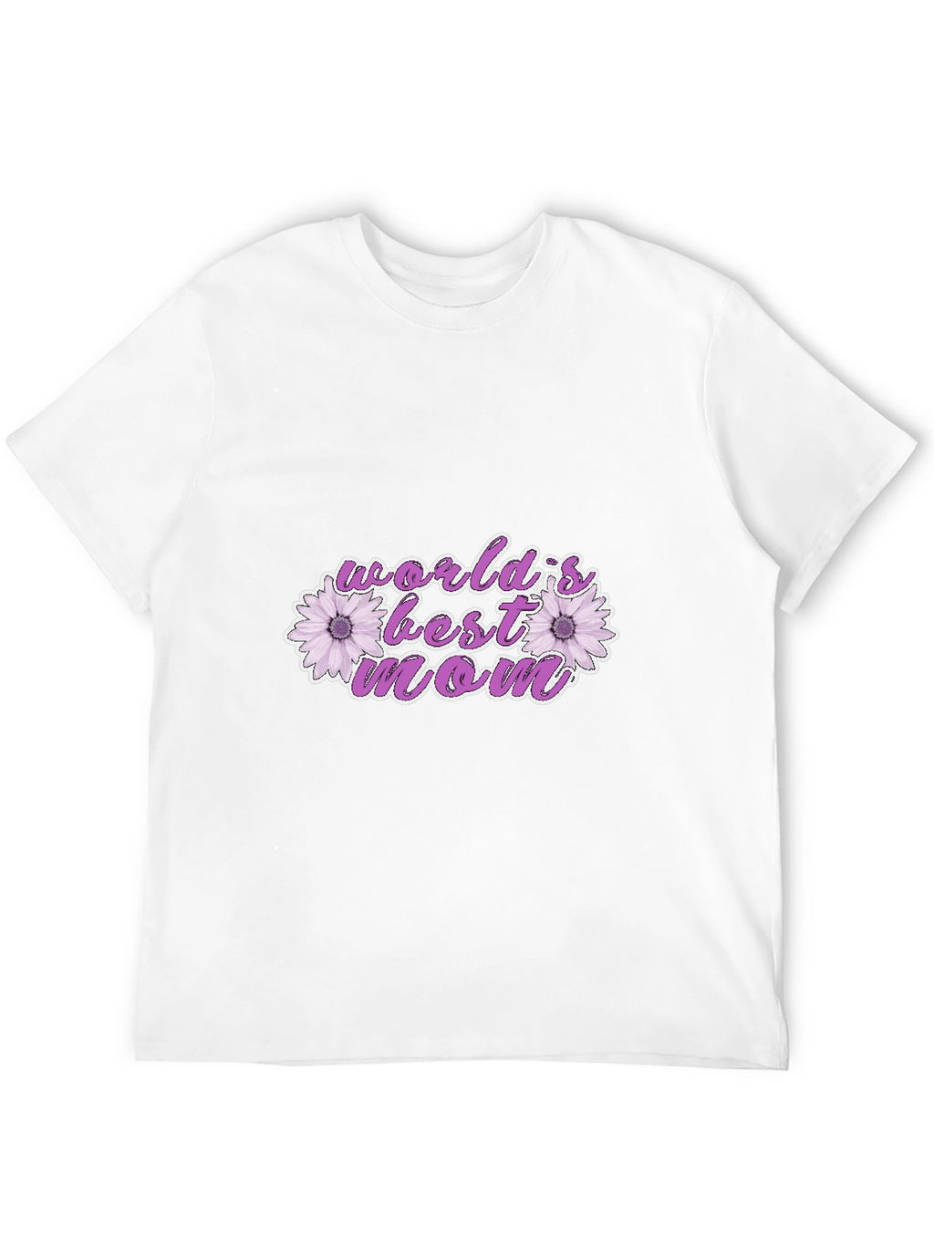 Worlds Best Mom Floral Graphic T-Shirt