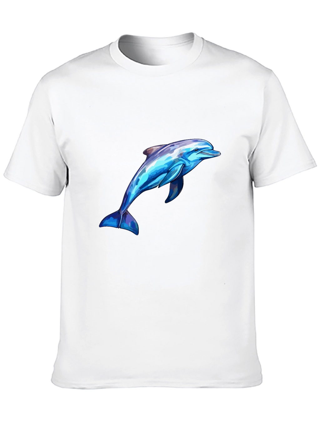 Mens Black Dolphin Graphic Tee