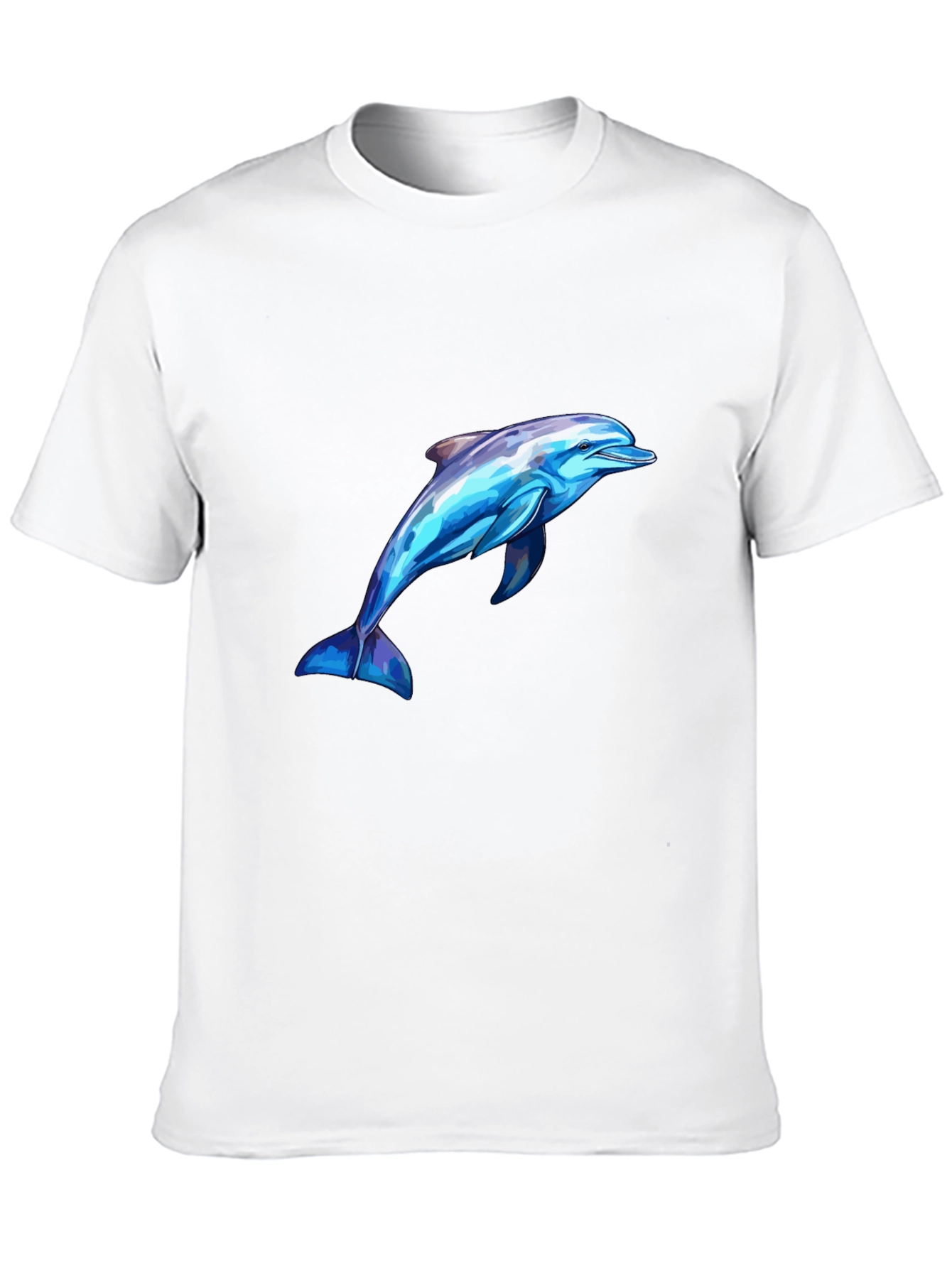 Mens Black Dolphin Graphic Tee