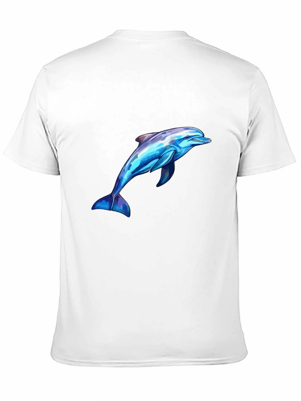 Mens Black Dolphin Graphic Tee