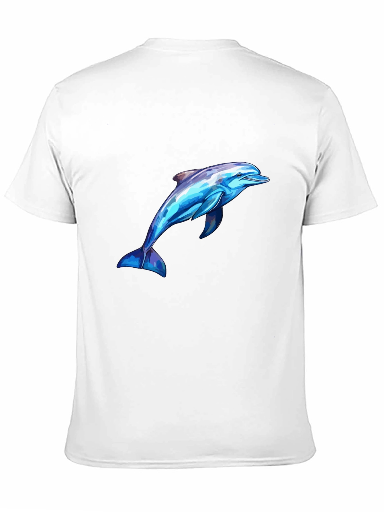 Mens Black Dolphin Graphic Tee