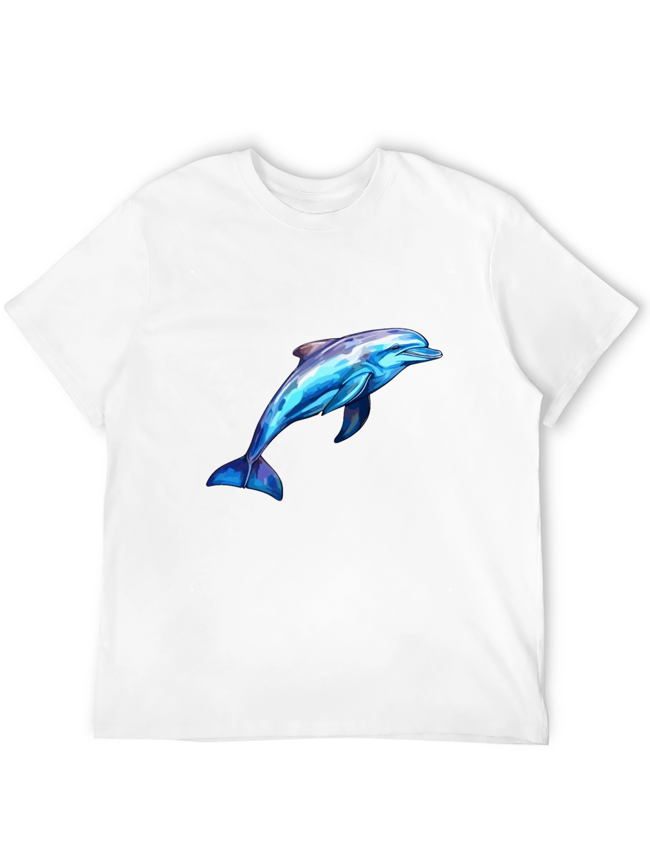 Mens Black Dolphin Graphic Tee