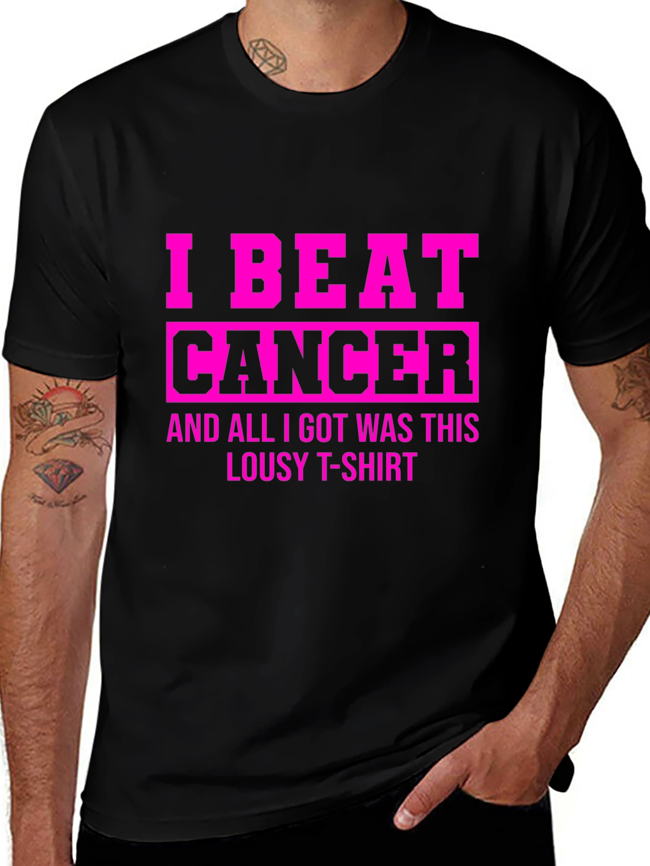 Cancer Survivor T-Shirt - I Beat Cancer Graphic Tee