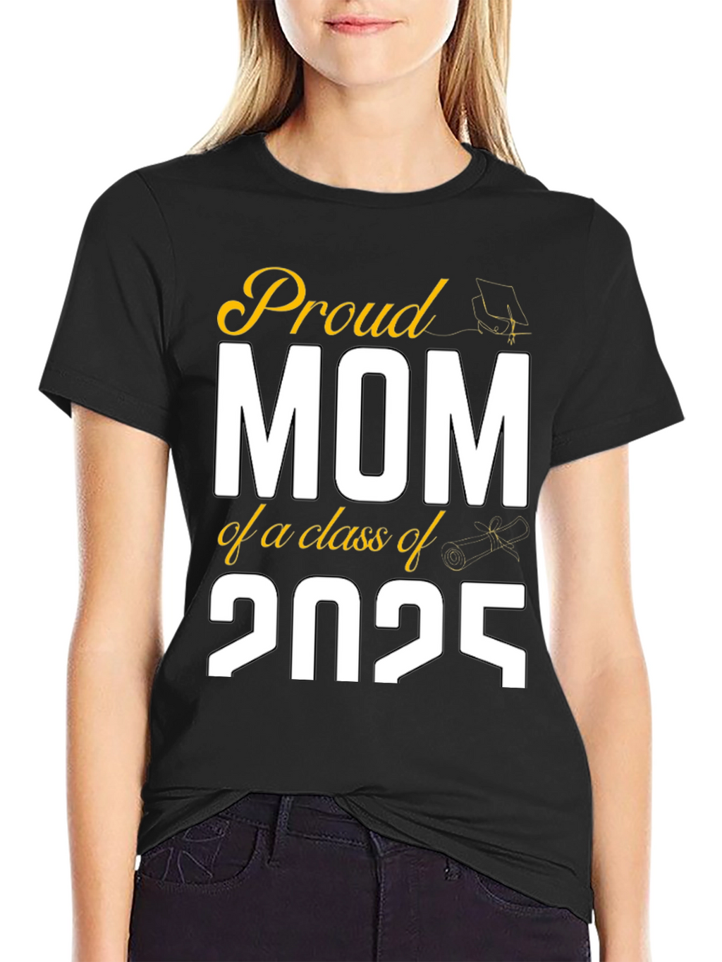Proud Mom Class of 2025 Graduation T-Shirt