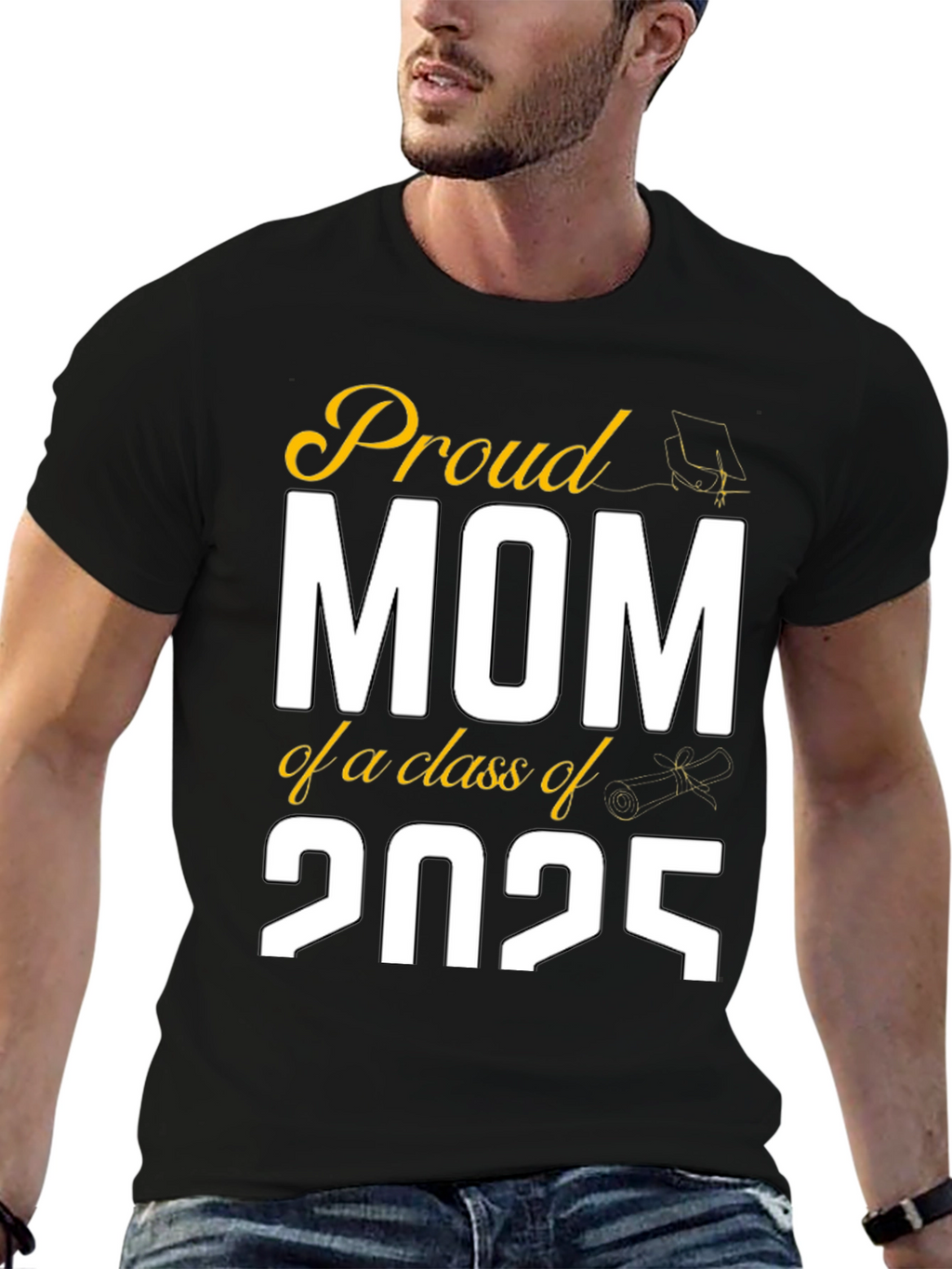 Proud Mom Class of 2025 Graduation T-Shirt