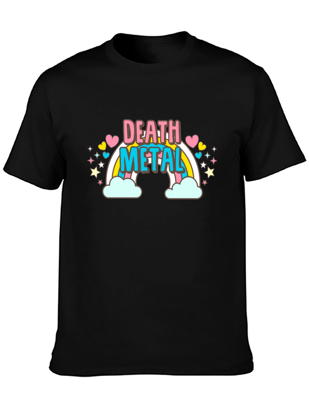 Death Metal Rainbow T-Shirt - Black Cotton Tee