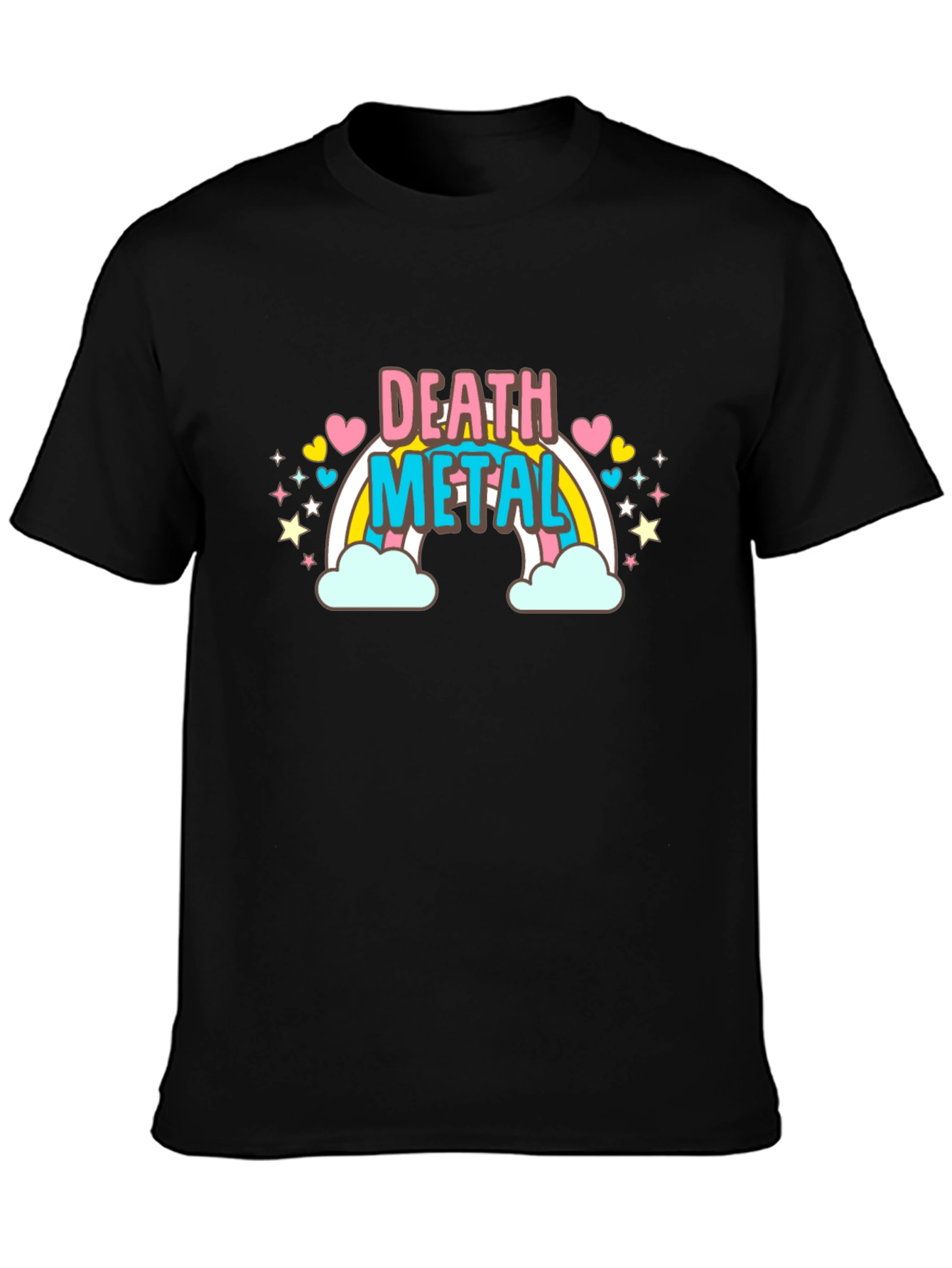Death Metal Rainbow T-Shirt - Black Cotton Tee