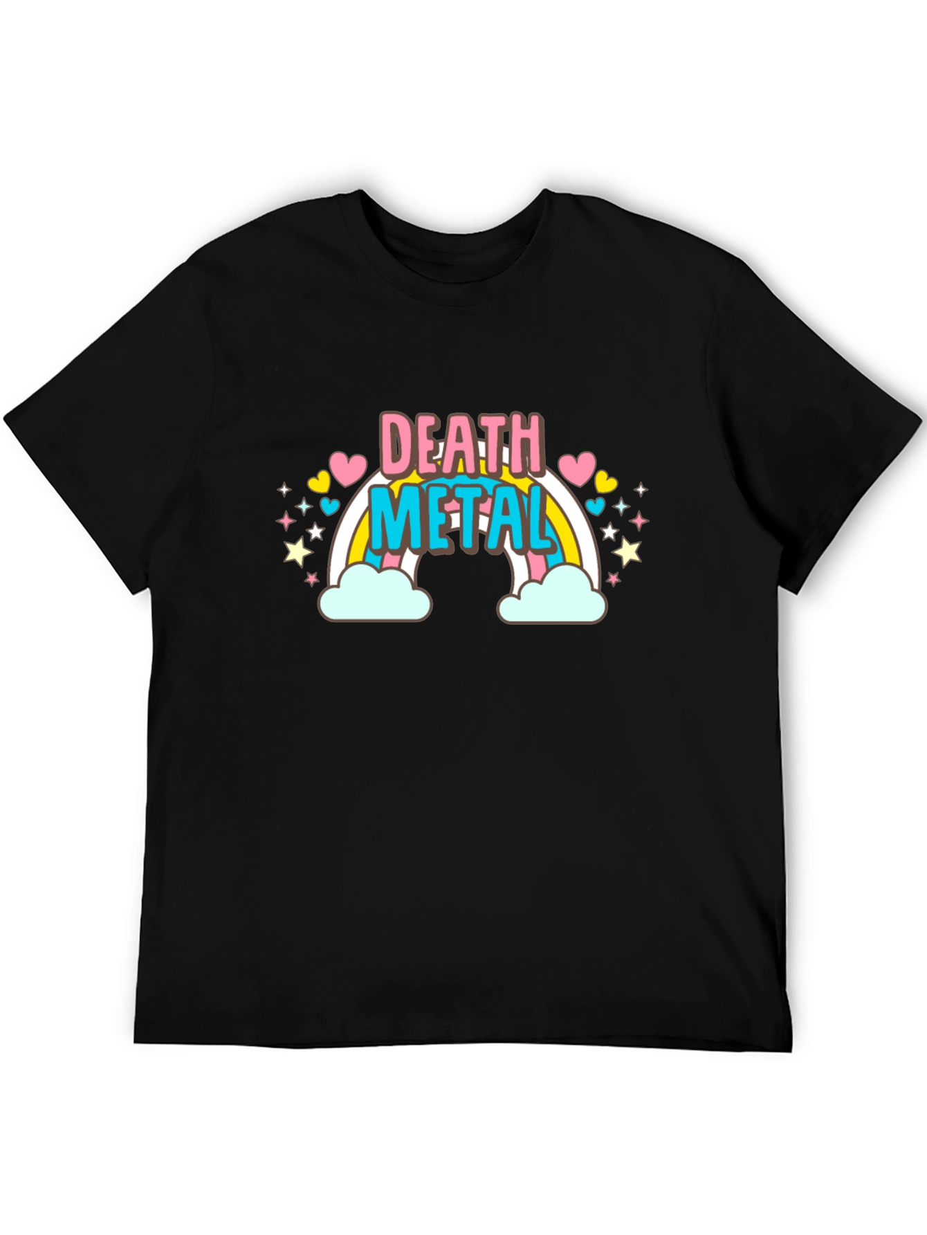 Death Metal Rainbow T-Shirt - Black Cotton Tee