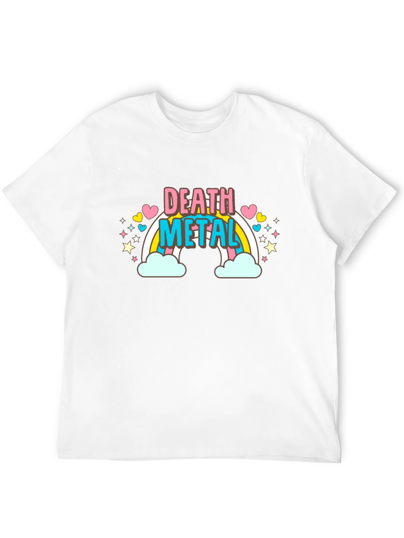 Death Metal Rainbow T-Shirt - Black Cotton Tee