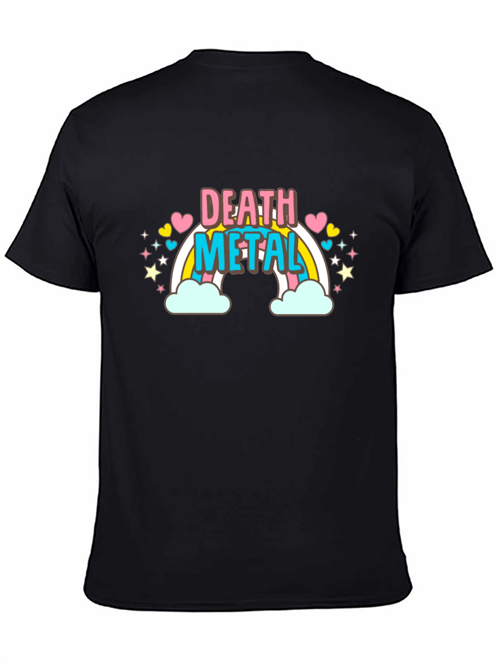 Death Metal Rainbow T-Shirt - Black Cotton Tee