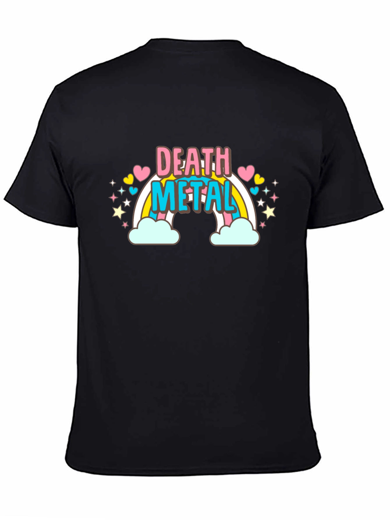 Death Metal Rainbow T-Shirt - Black Cotton Tee