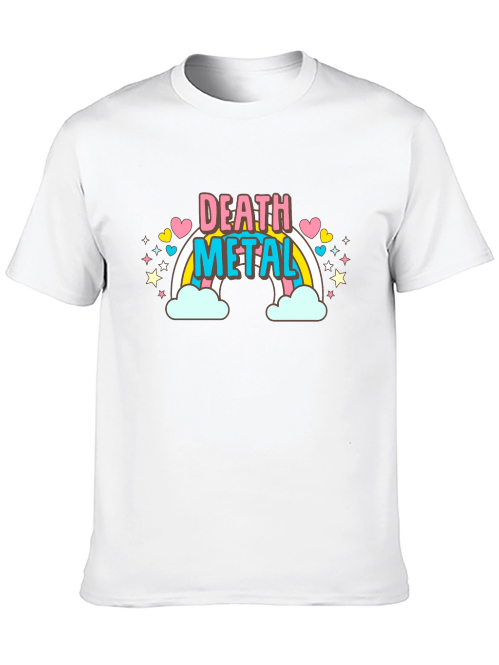 Death Metal Rainbow T-Shirt - Black Cotton Tee
