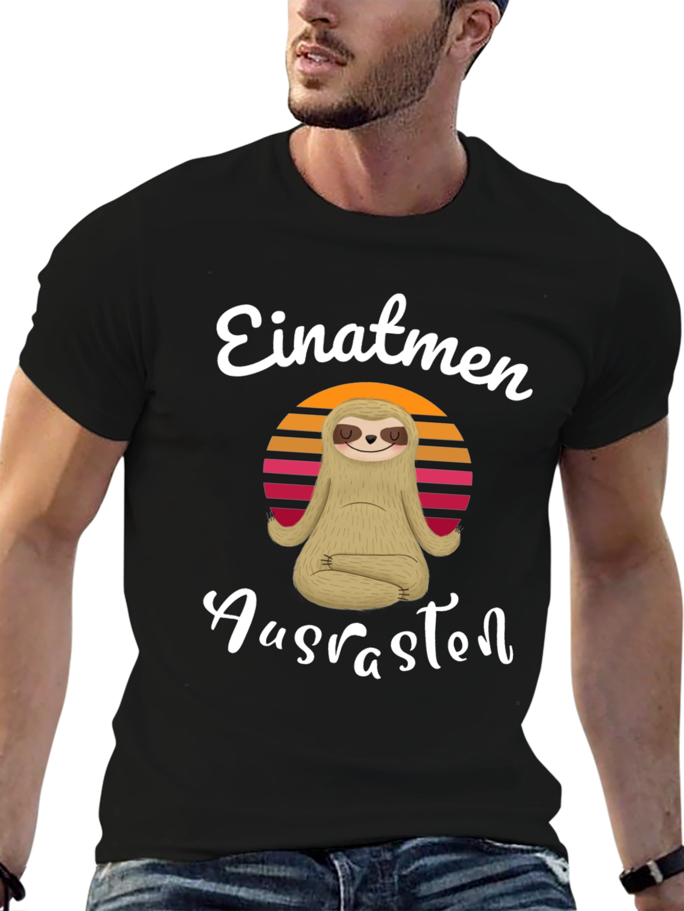 Einatmen Ausrasten Sloth Yoga T-Shirt