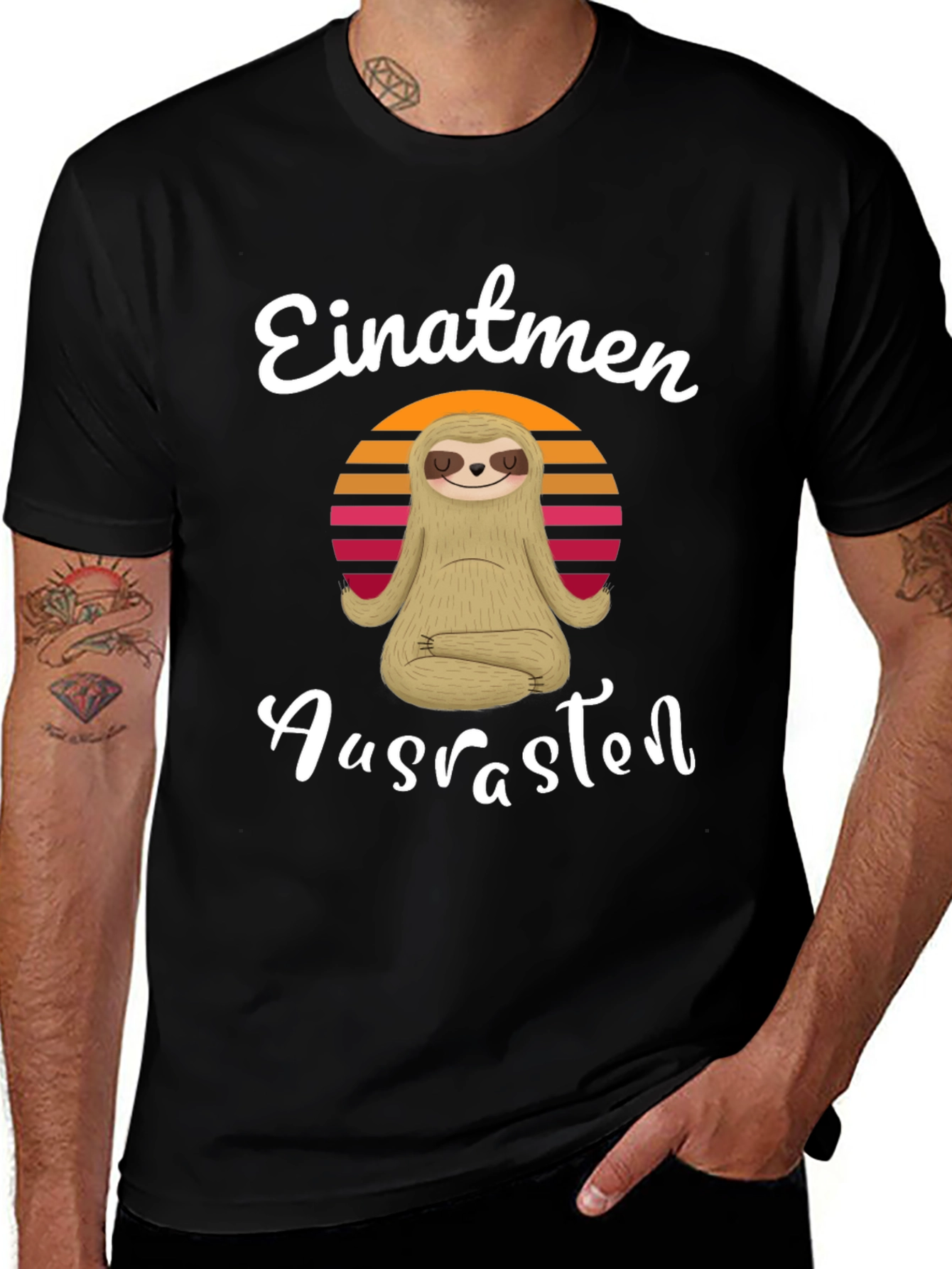 Einatmen Ausrasten Sloth Yoga T-Shirt