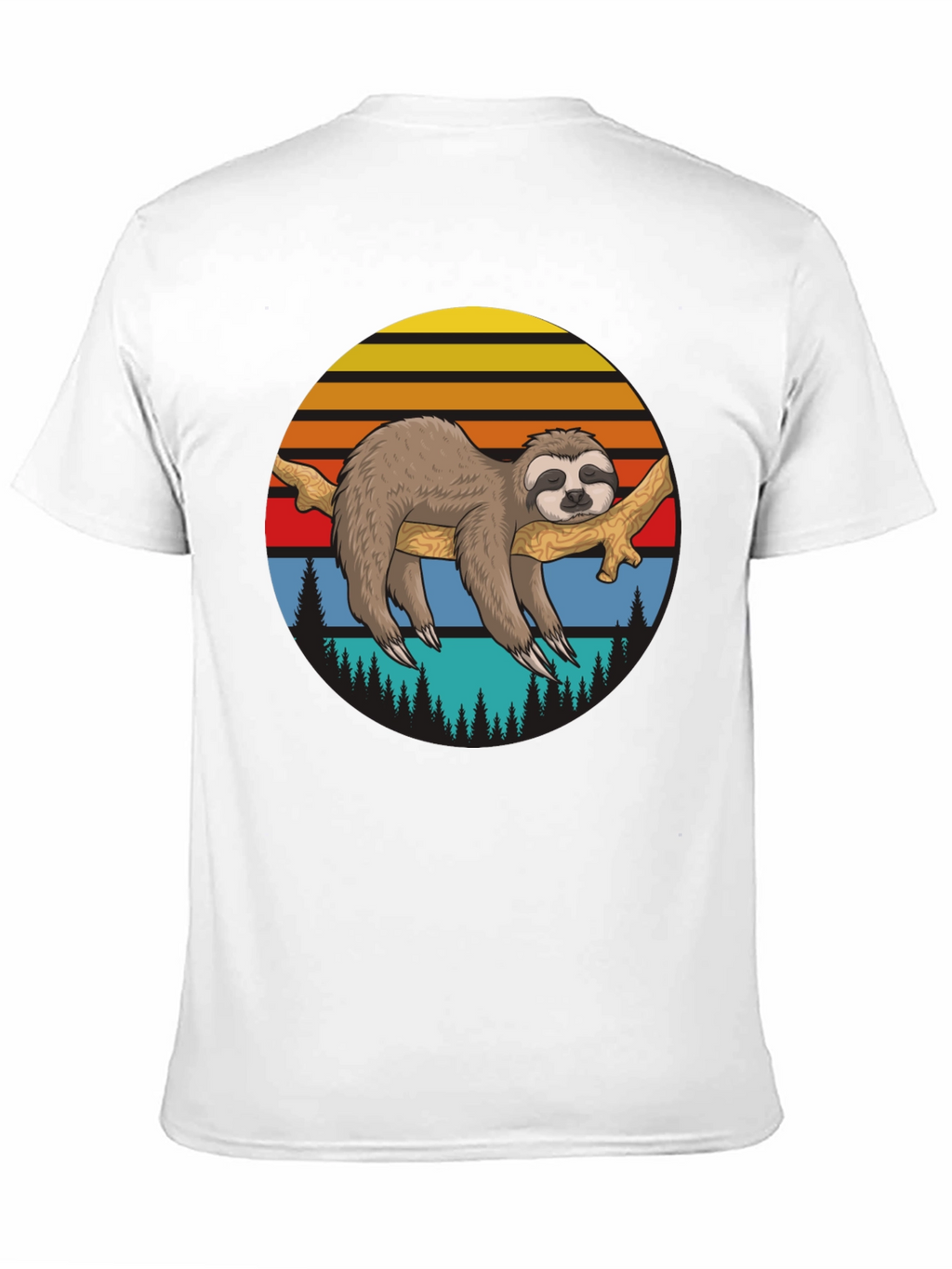 Sloth Sunset Graphic T-Shirt - Relaxed Style