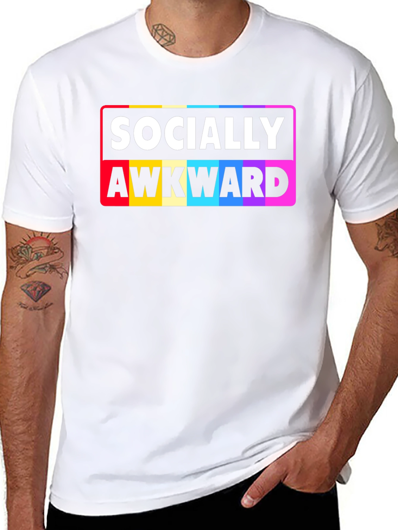 Socially Awkward Rainbow Pride T-Shirt