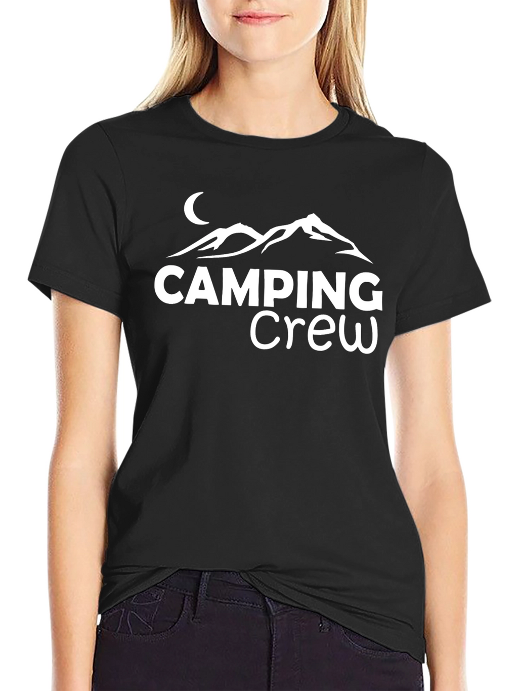 Camping Crew Graphic Tee - Black Unisex T-Shirt