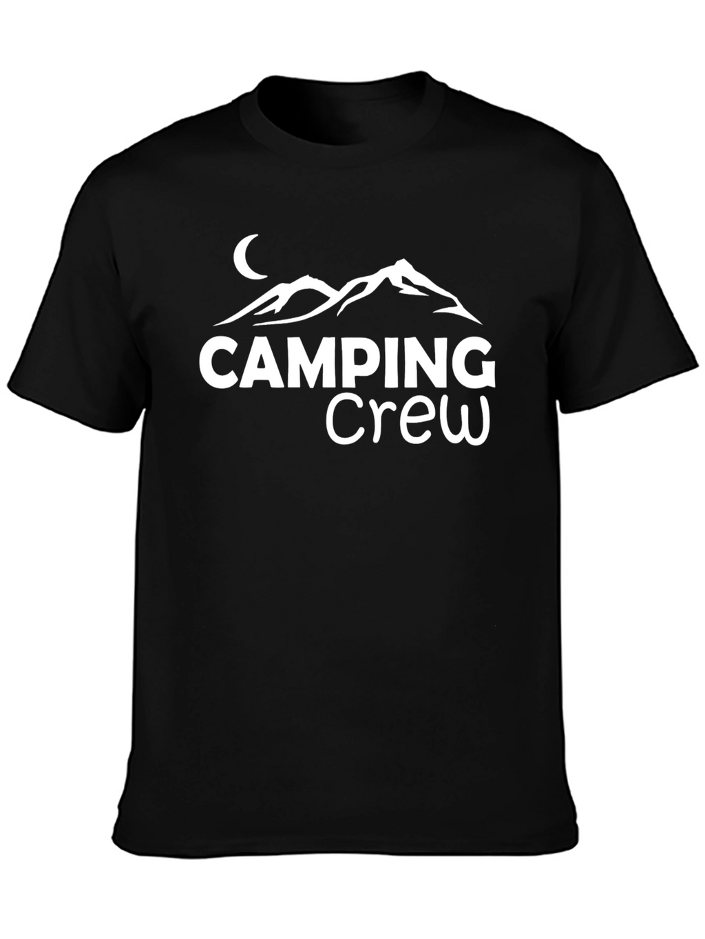 Camping Crew Graphic Tee - Black Unisex T-Shirt