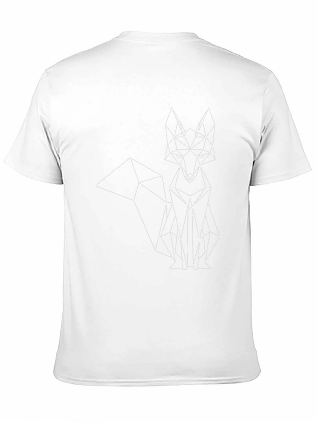 Geometric Fox Graphic Print Tee - Modern Style