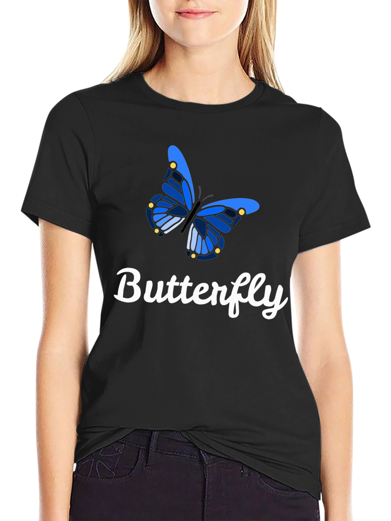 Butterfly Graphic Tee - Stylish Mens Short Sleeve T-Shirt