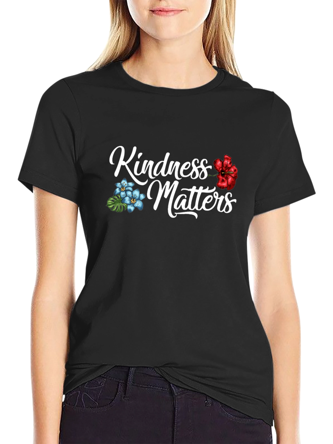 Kindness Matters Graphic T-Shirt - Black