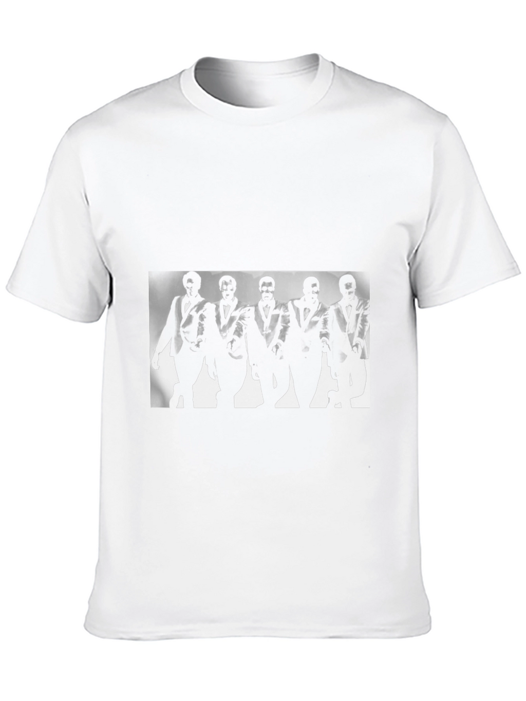 Stylish Black T-Shirt with Soulful Retro Group Graphic