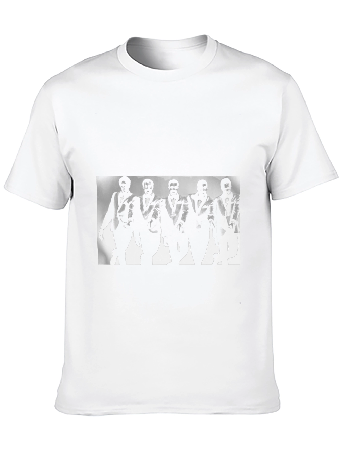 Stylish Black T-Shirt with Soulful Retro Group Graphic