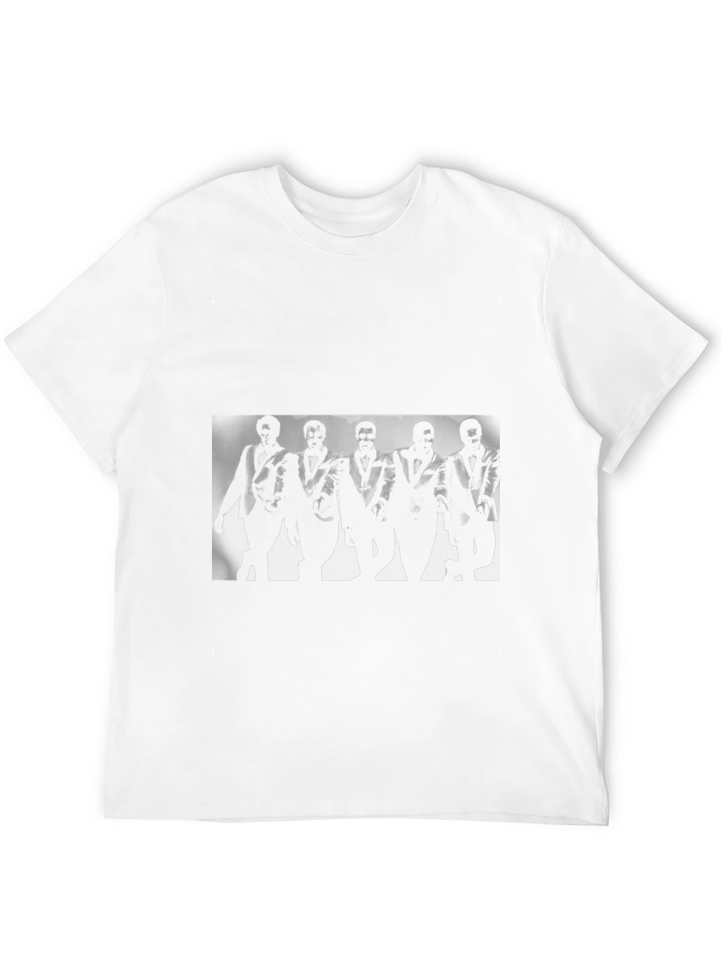 Stylish Black T-Shirt with Soulful Retro Group Graphic