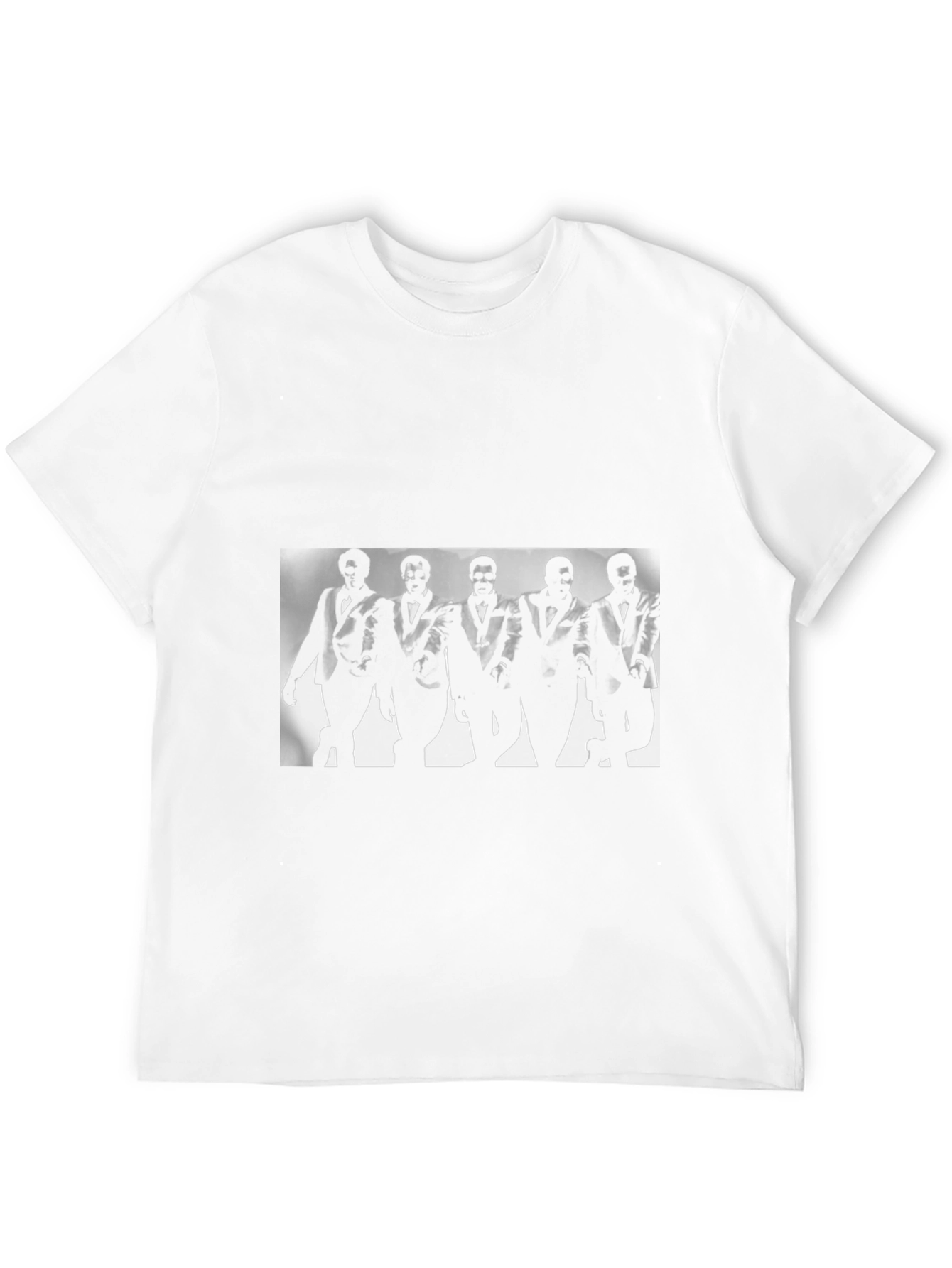 Stylish Black T-Shirt with Soulful Retro Group Graphic