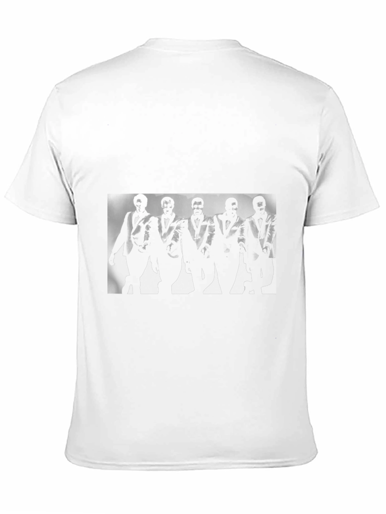 Stylish Black T-Shirt with Soulful Retro Group Graphic