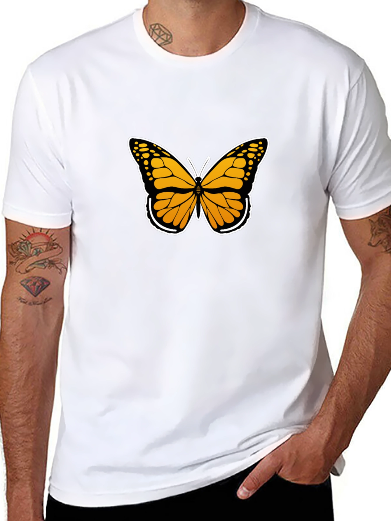 Butterfly Graphic T-Shirt - Black