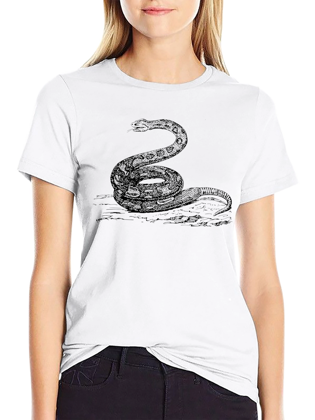 Black Snake Graphic T-Shirt - Classic Reptile Tee