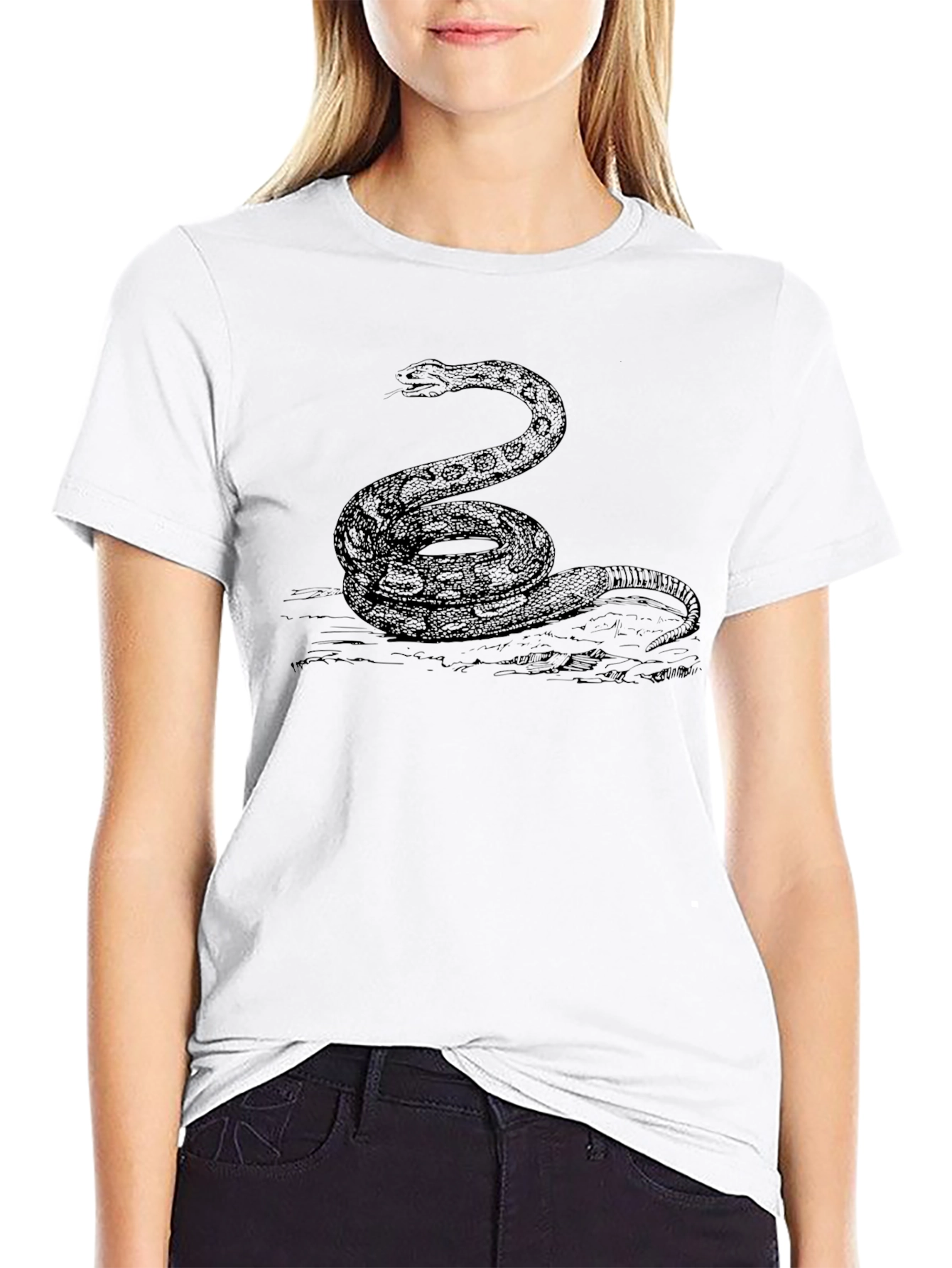 Black Snake Graphic T-Shirt - Classic Reptile Tee