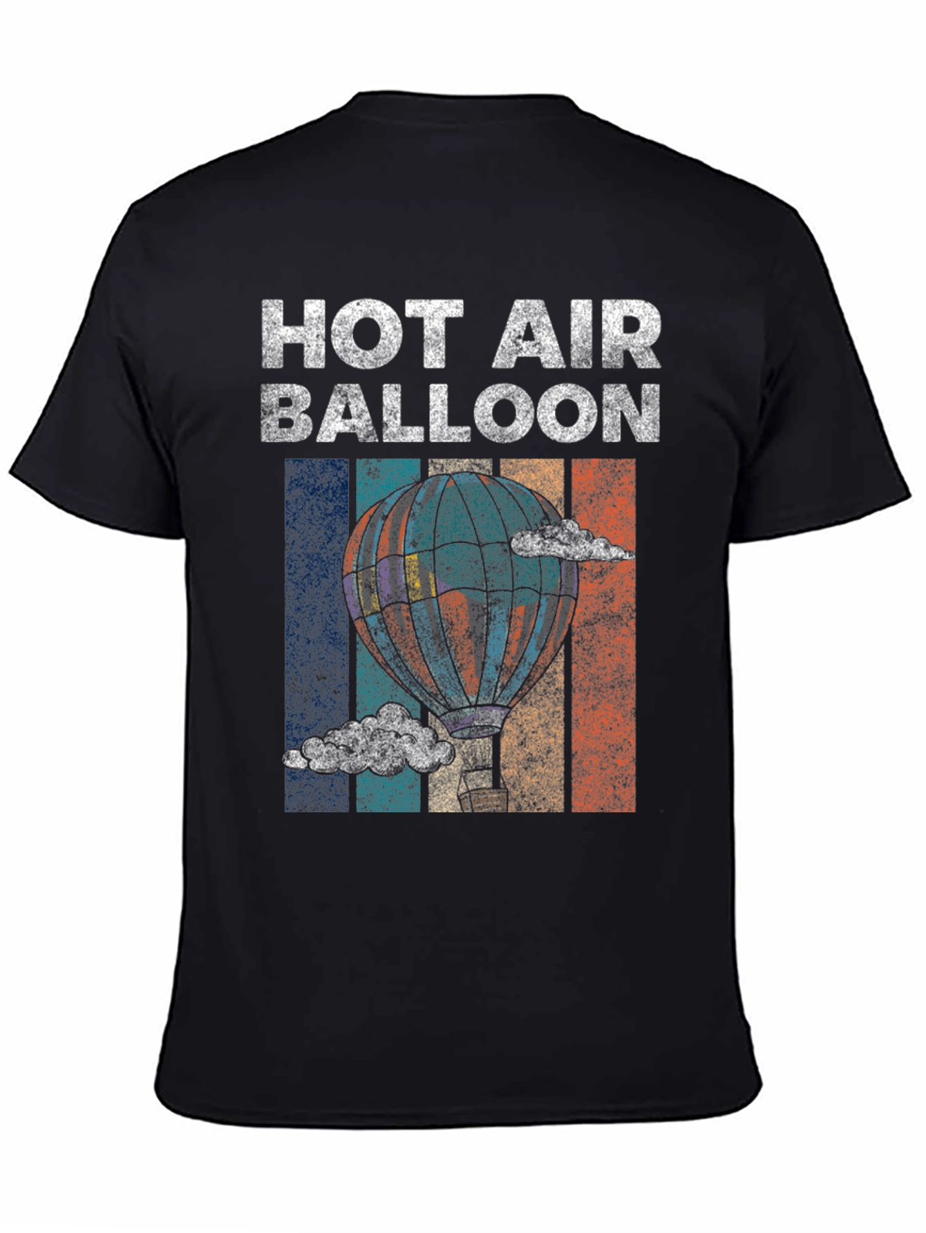 Retro Hot Air Balloon Graphic Tee - Vintage Style T-Shirt