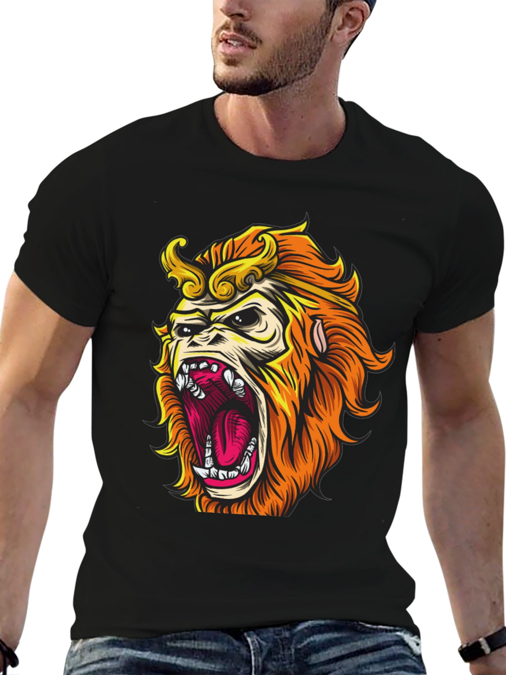 Monkey King Graphic Tee - Bold Statement Shirt