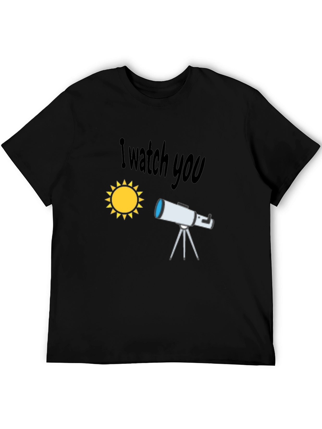 I Watch You Graphic T-Shirt - Telescope & Sun Design