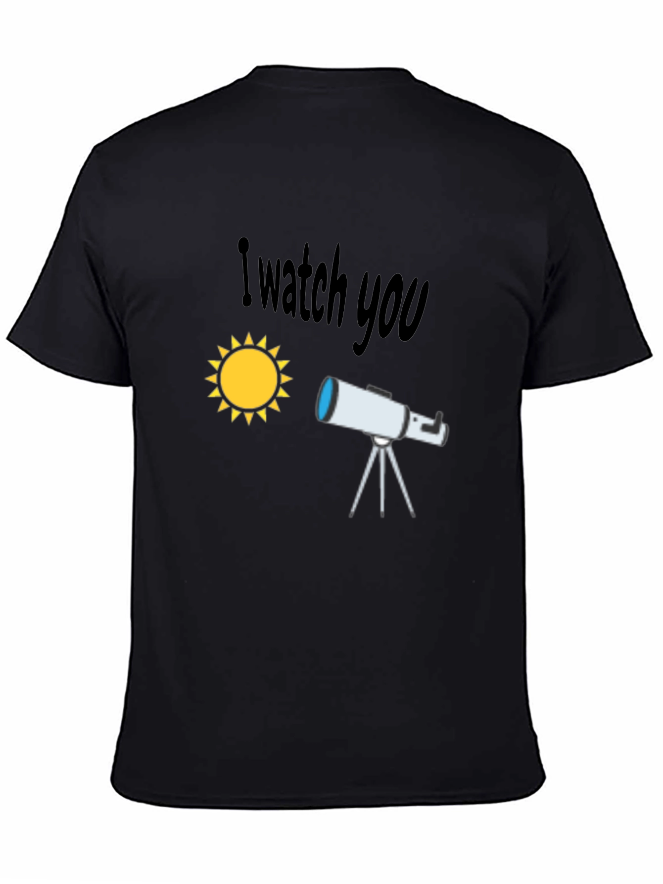 I Watch You Graphic T-Shirt - Telescope & Sun Design