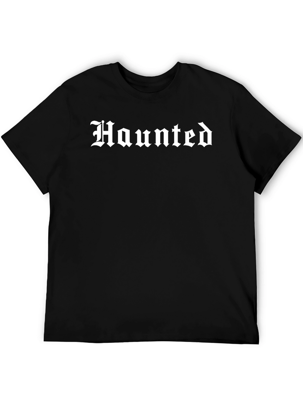 Haunted Graphic Tee - Black Cotton T-Shirt
