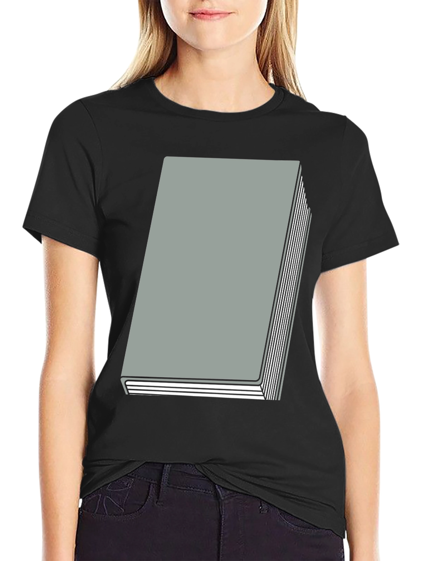 Book Stack Graphic Tee - Cool Minimalist Design