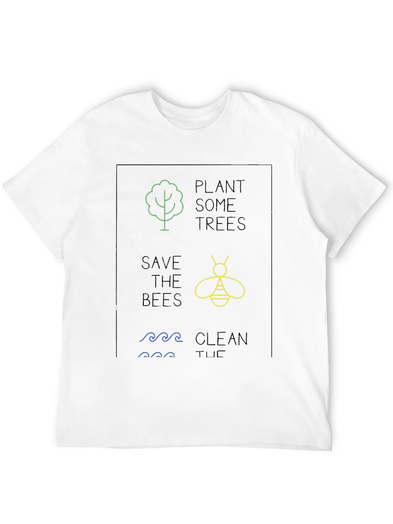 Eco-Friendly Graphic Tee - Plant Trees Save Bees