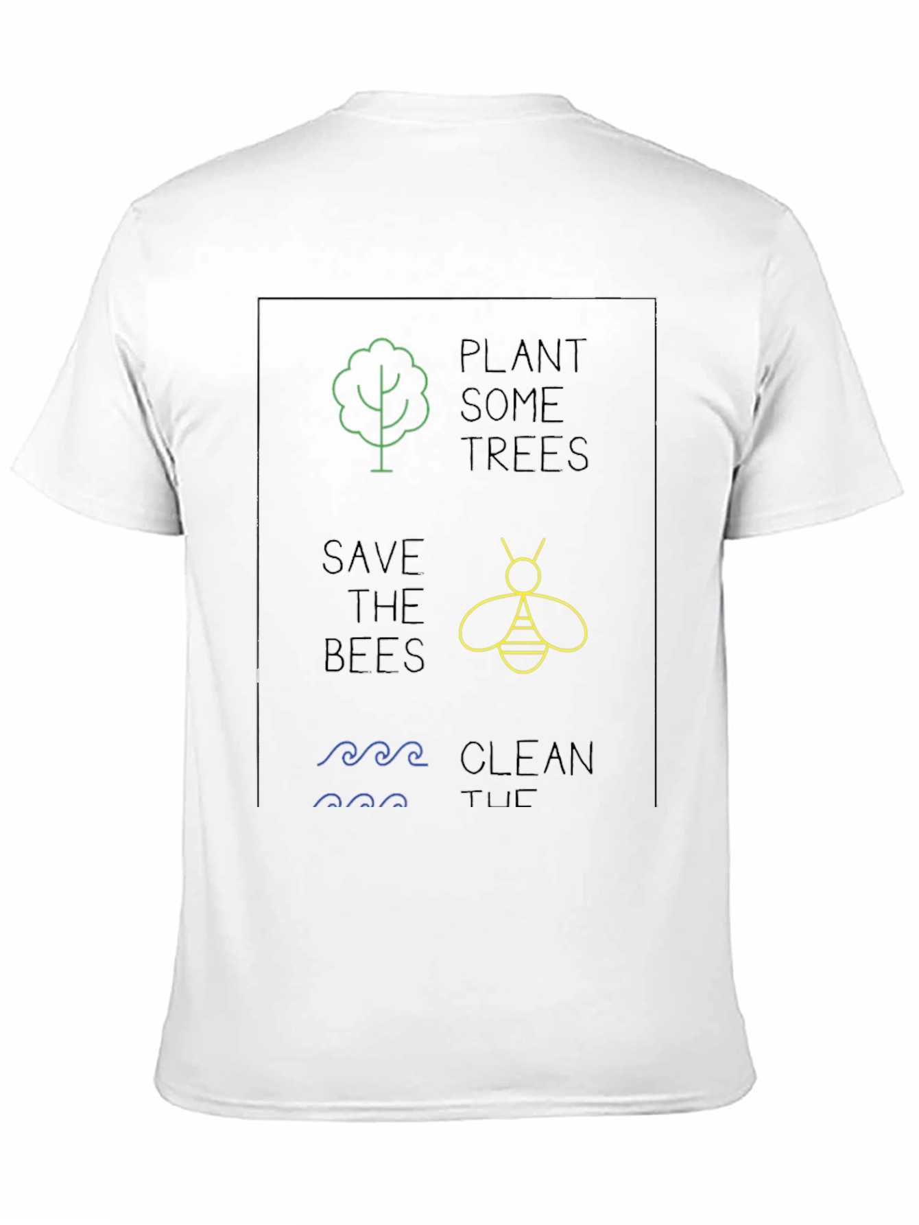 Eco-Friendly Graphic Tee - Plant Trees Save Bees